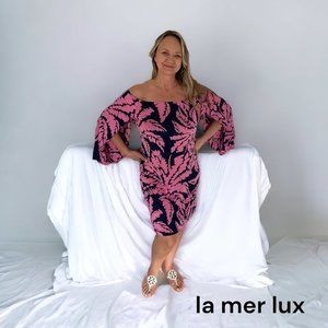 The Luxury of la mer lux off shoulder dress